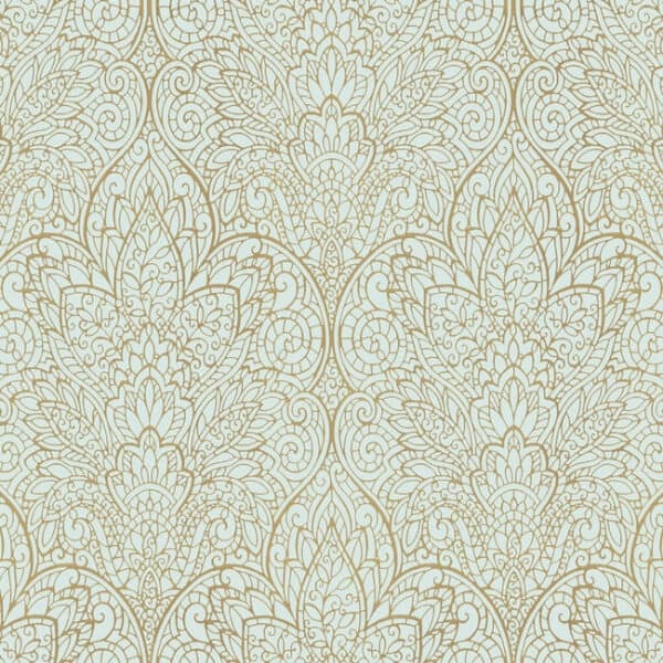 Paradise Wallpaper- Blue/Gold