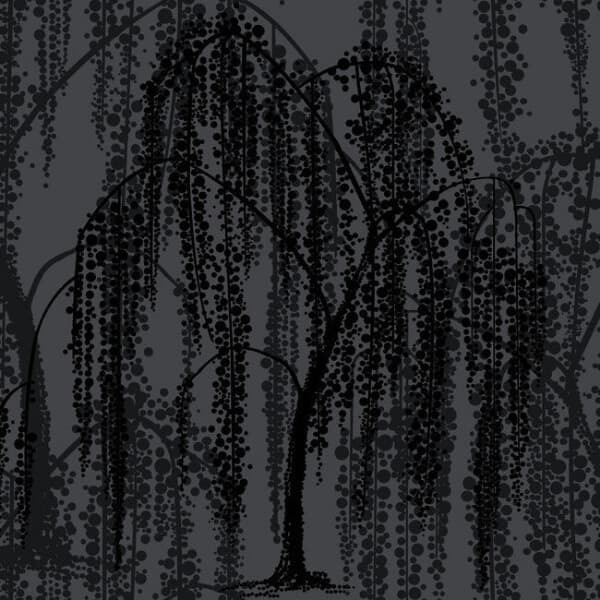 Willow Glow Wallpaper- Gunmetal