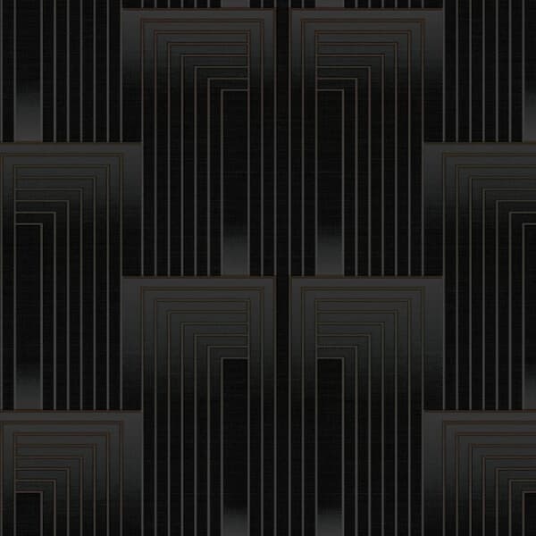 Vanishing Wallpaper- Black/Copper