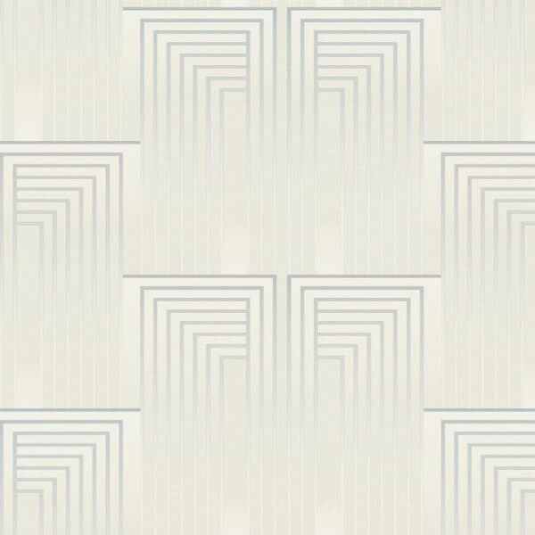 Vanishing Wallpaper- Dusty Blue/Silver