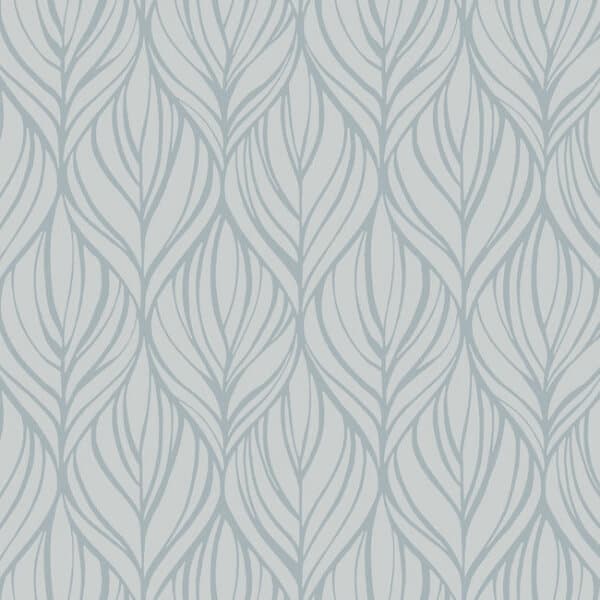 Palma Wallpaper- Smokey Blue/Silver