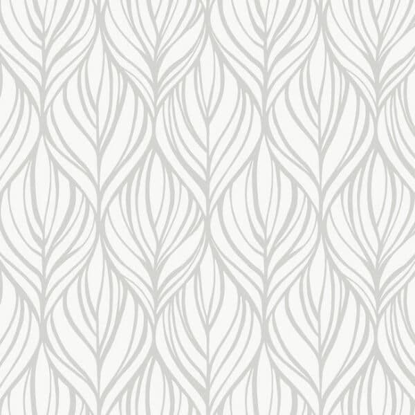 Palma Wallpaper- White/Silver
