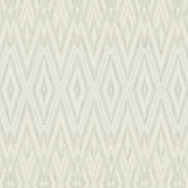 Diamond Marquise Wallpaper- Blue/Neutral