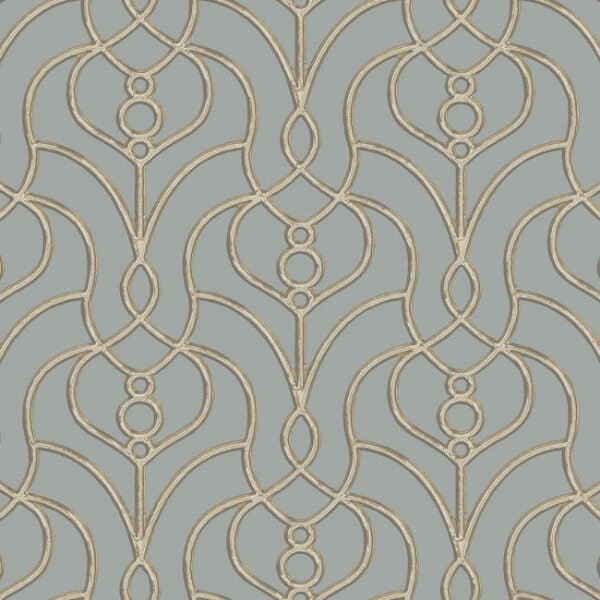 Divine Trellis Wallpaper- Dusty Blue