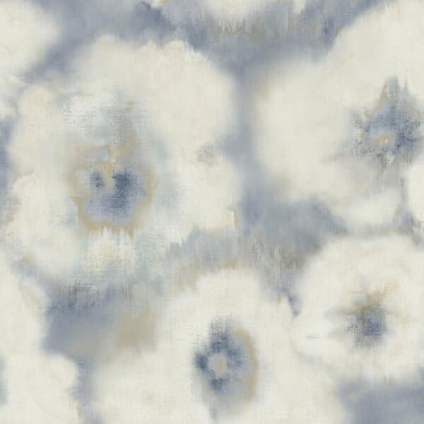 Blended Floral Wallpaper- Blue