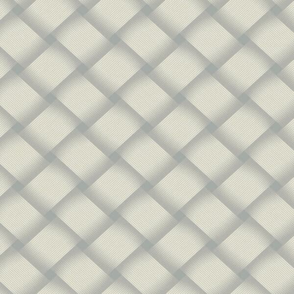 Bayside Basket Weave Wallpaper- Smokey Blue