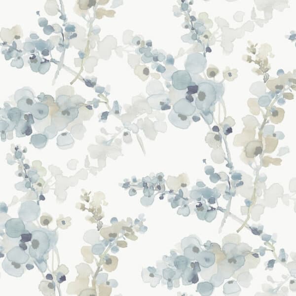 Blossom Fling Wallpaper- Blue