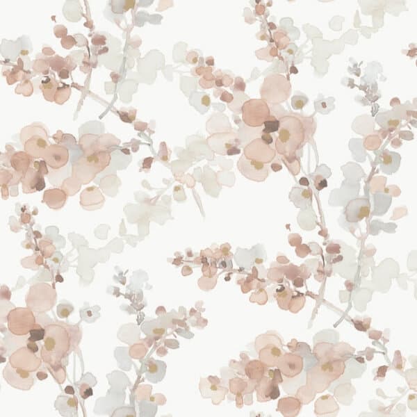 Blossom Fling Wallpaper- Clay