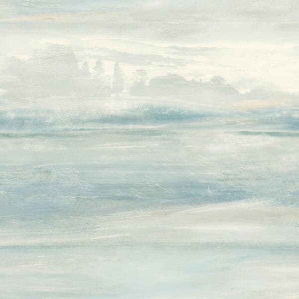 Soothing Mists Scenic Wallpaper- Blue