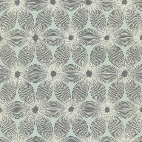 Everlasting Wallpaper- Light Blue/Silver