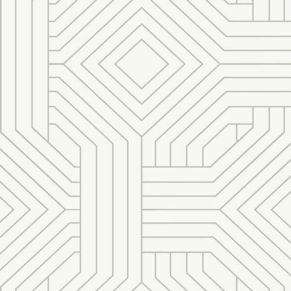 Diverging Diamonds Wallpaper- Fantasy White