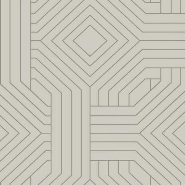 Diverging Diamonds Wallpaper- Mist Taupe