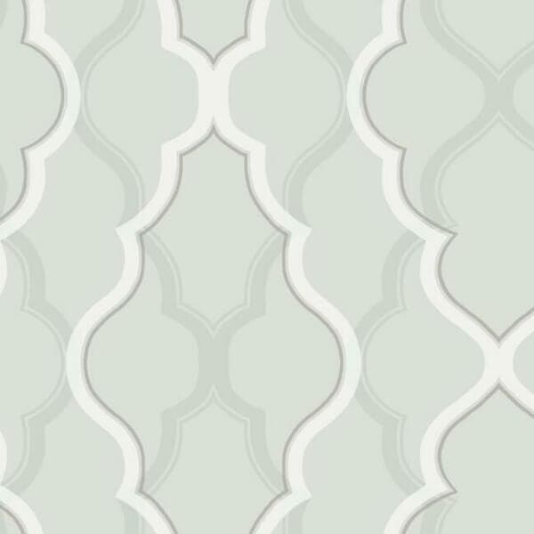 Double Damask Wallpaper- Silver
