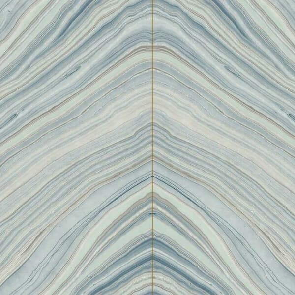 Onyx Strata Wallpaper- Mist Blue