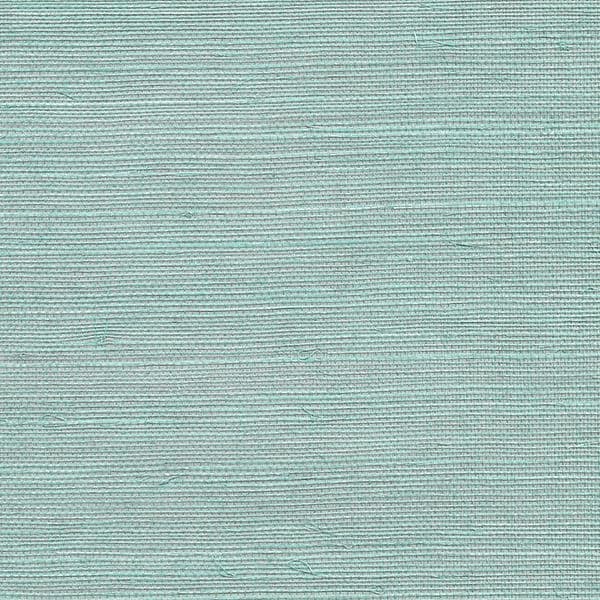 Haiphong Turquoise Grasscloth Wallpaper