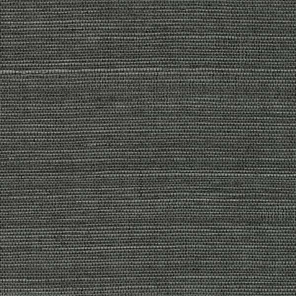 Kowloon Charcoal Sisal Grasscloth Wallpaper