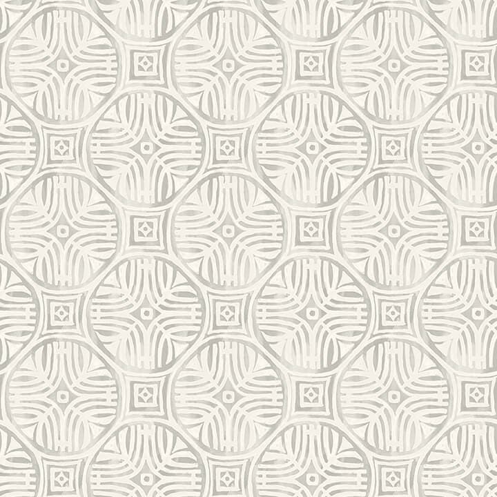 Sandee Grey Medallion Wallpaper