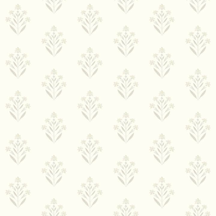 Kova Dove Floral Crest Wallpaper