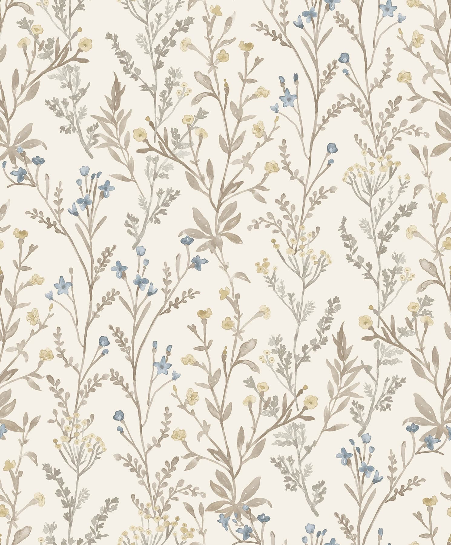 Laverne Neutral Wildflowers Wallpaper