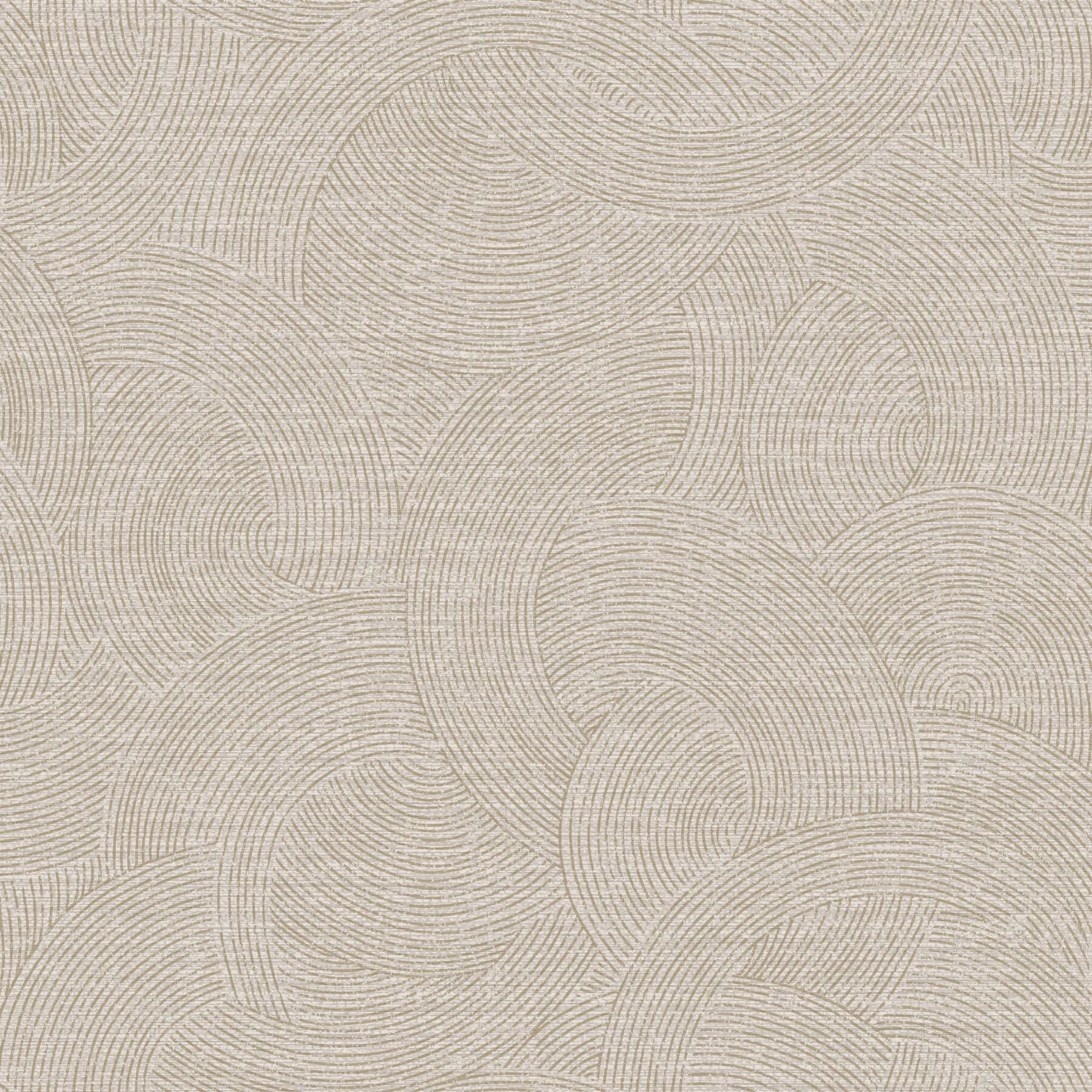 Harrison Pewter Swirling Geometric Wallpaper