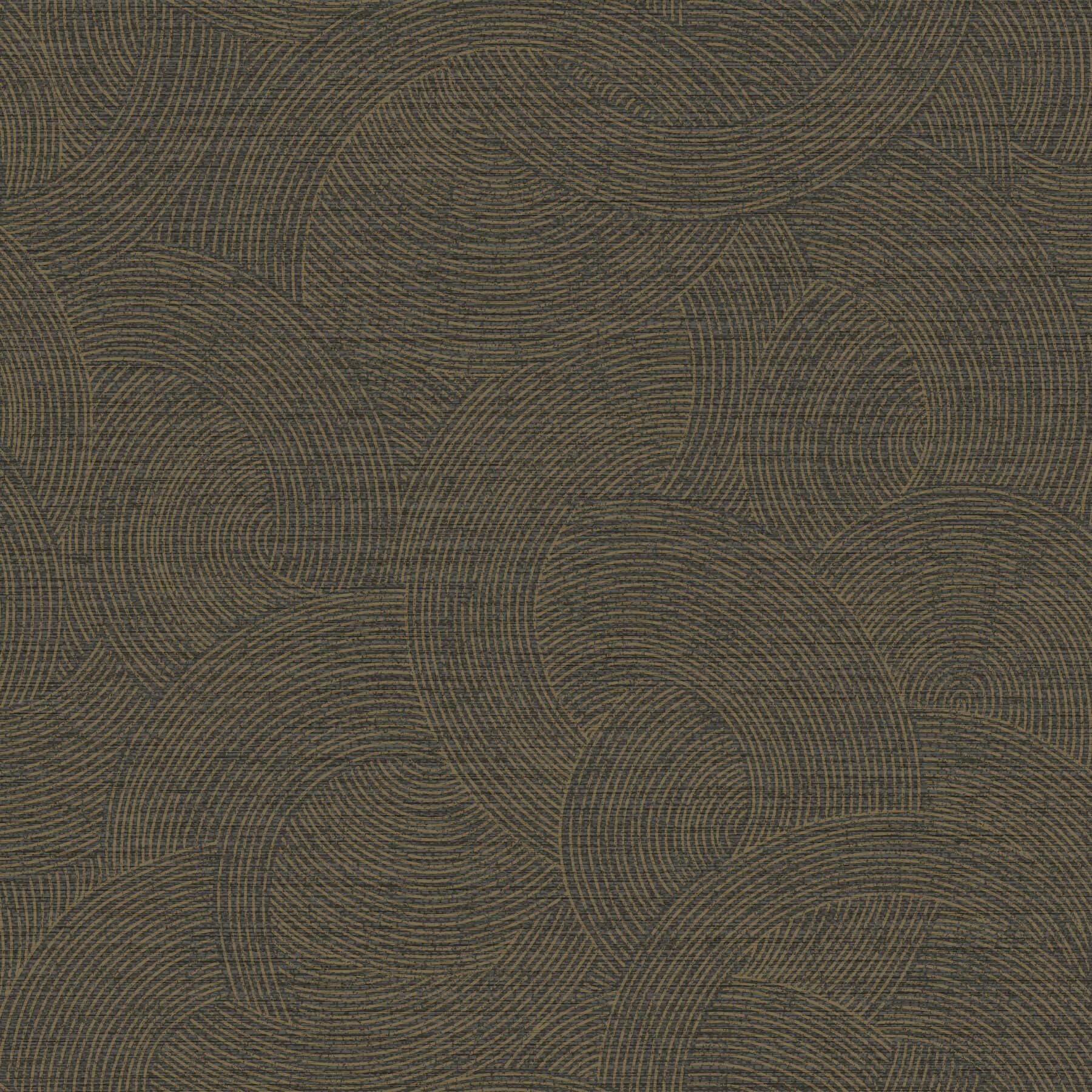 Harrison Charcoal Swirling Geometric Wallpaper