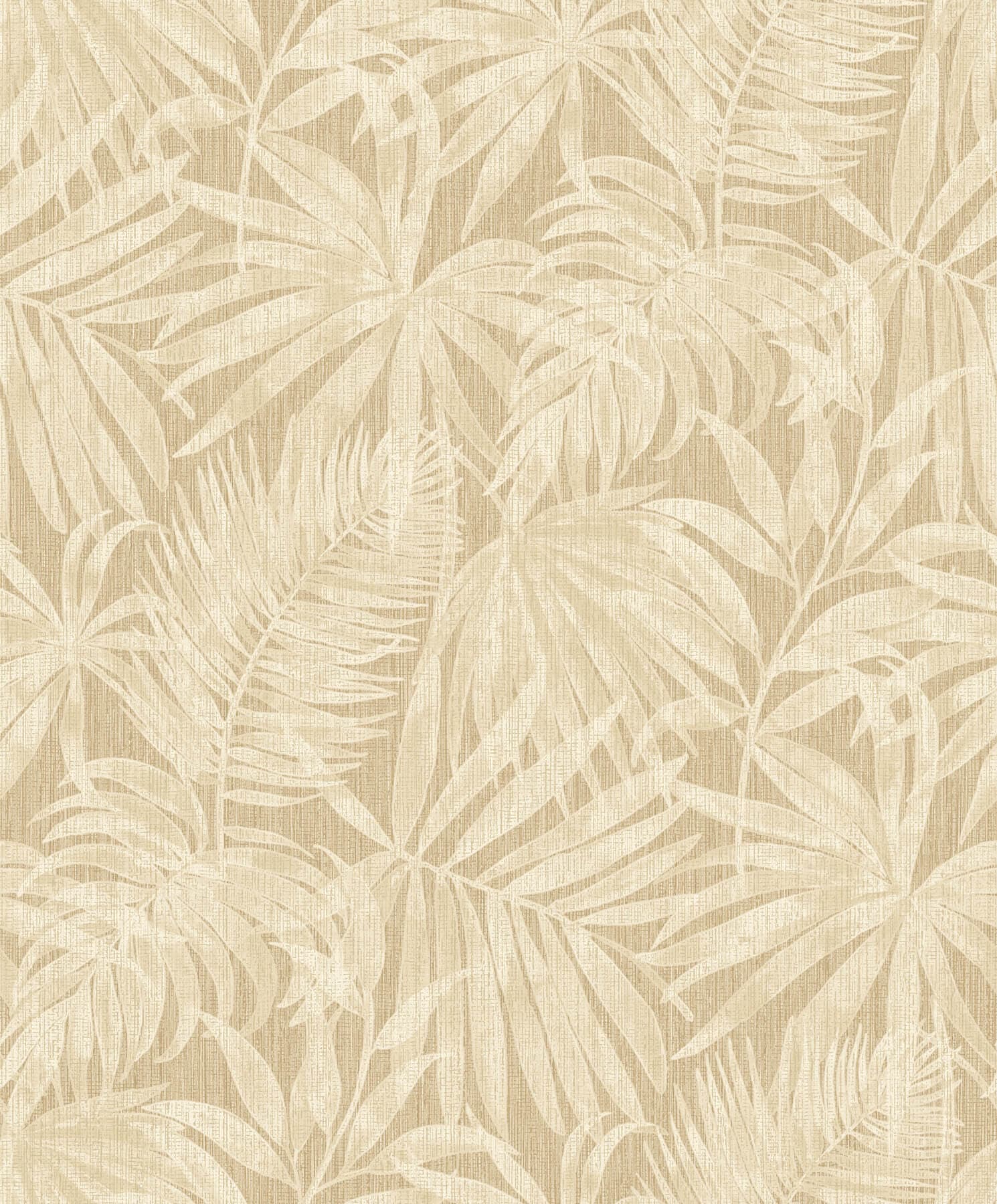 Sonny Light Brown Fronds Wallpaper
