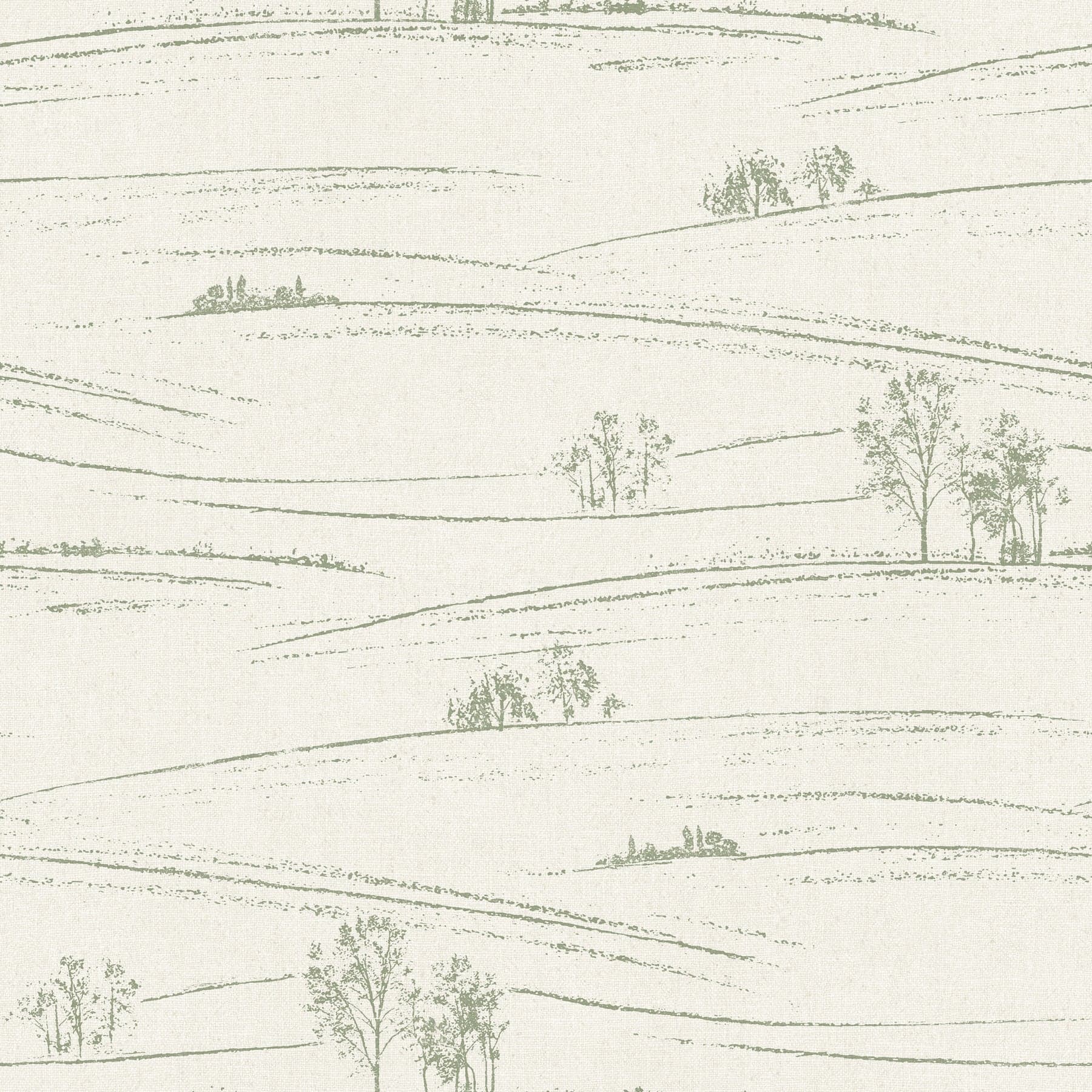 Chesapeake Isaac Rolling Hills Green Wallpaper