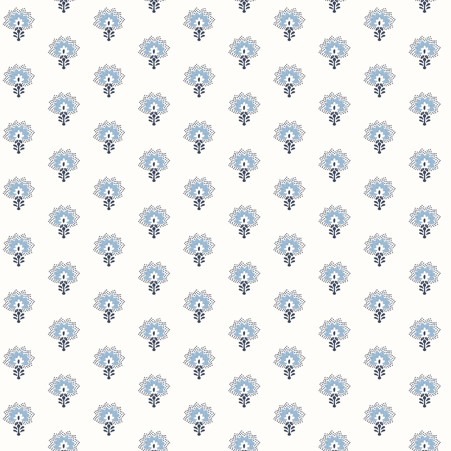 Chesapeake Hilda Floral Medallion Blue Wallpaper