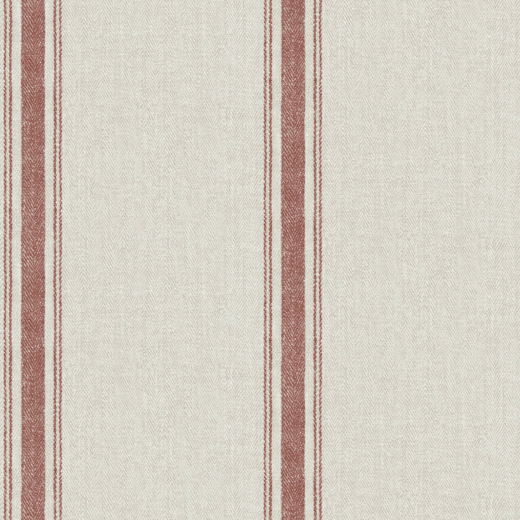 Linette Red Fabric Stripe Wallpaper