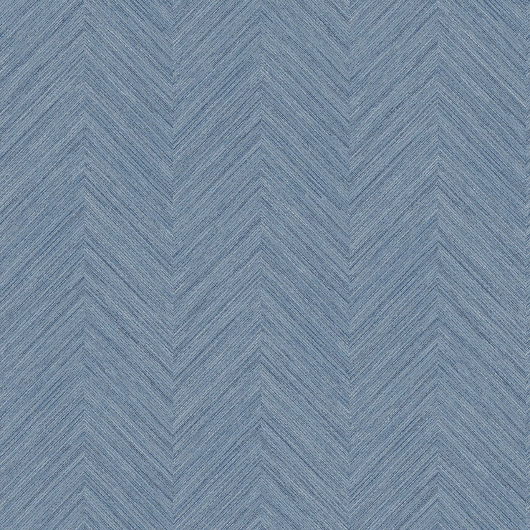Caladesi Blue Linen Chevron Wallpaper
