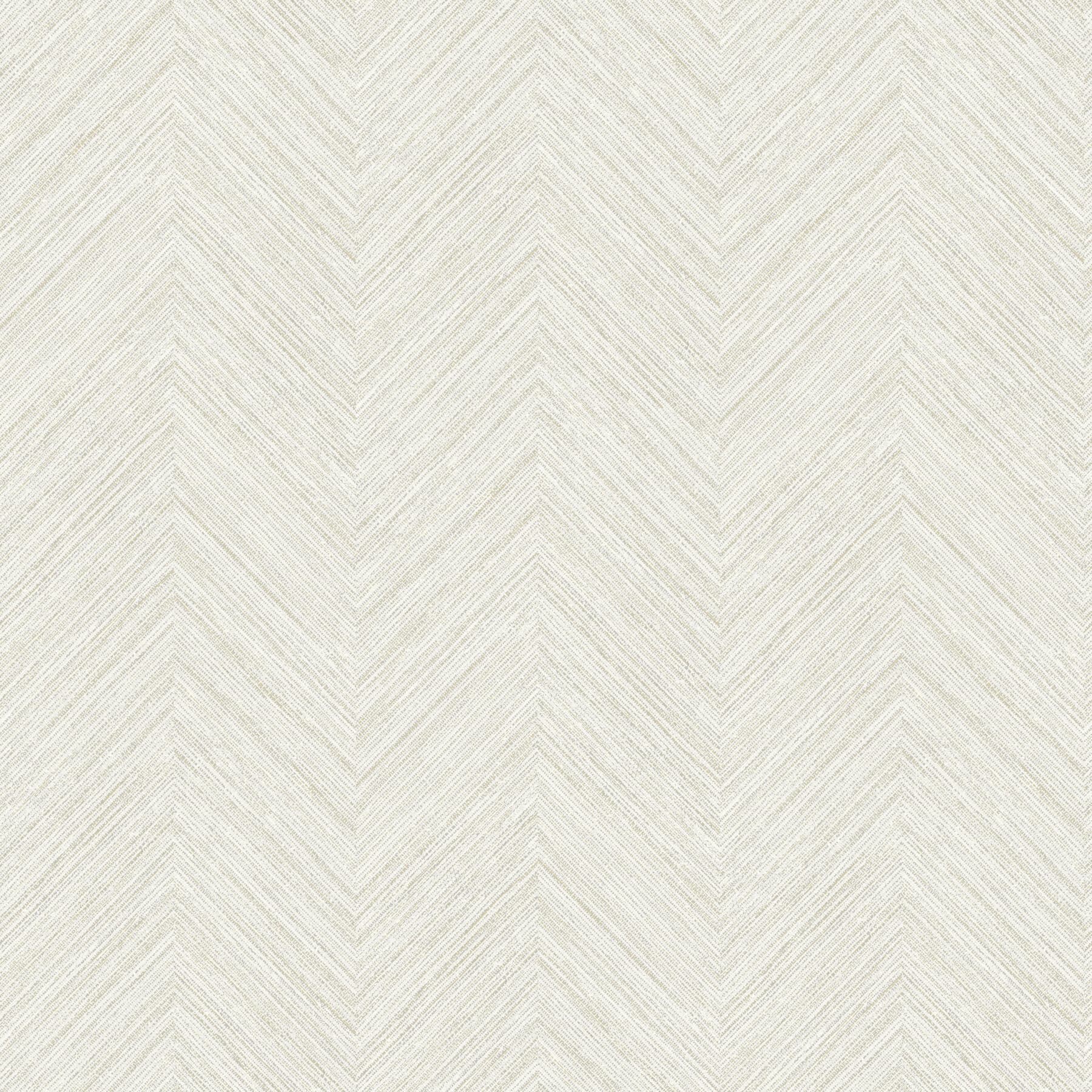 Caladesi Light Grey Linen Chevron Wallpaper