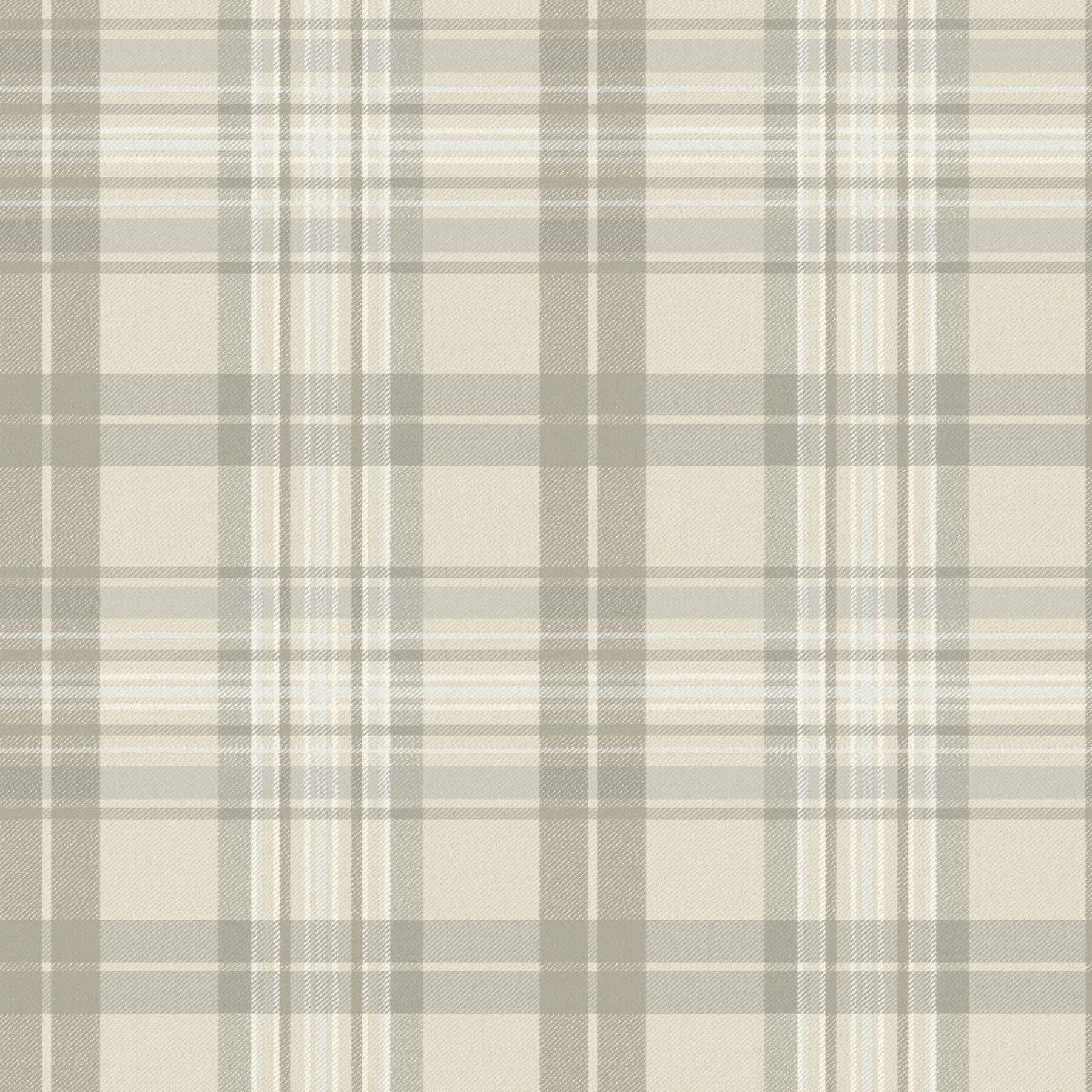Austin Beige Plaid Wallpaper
