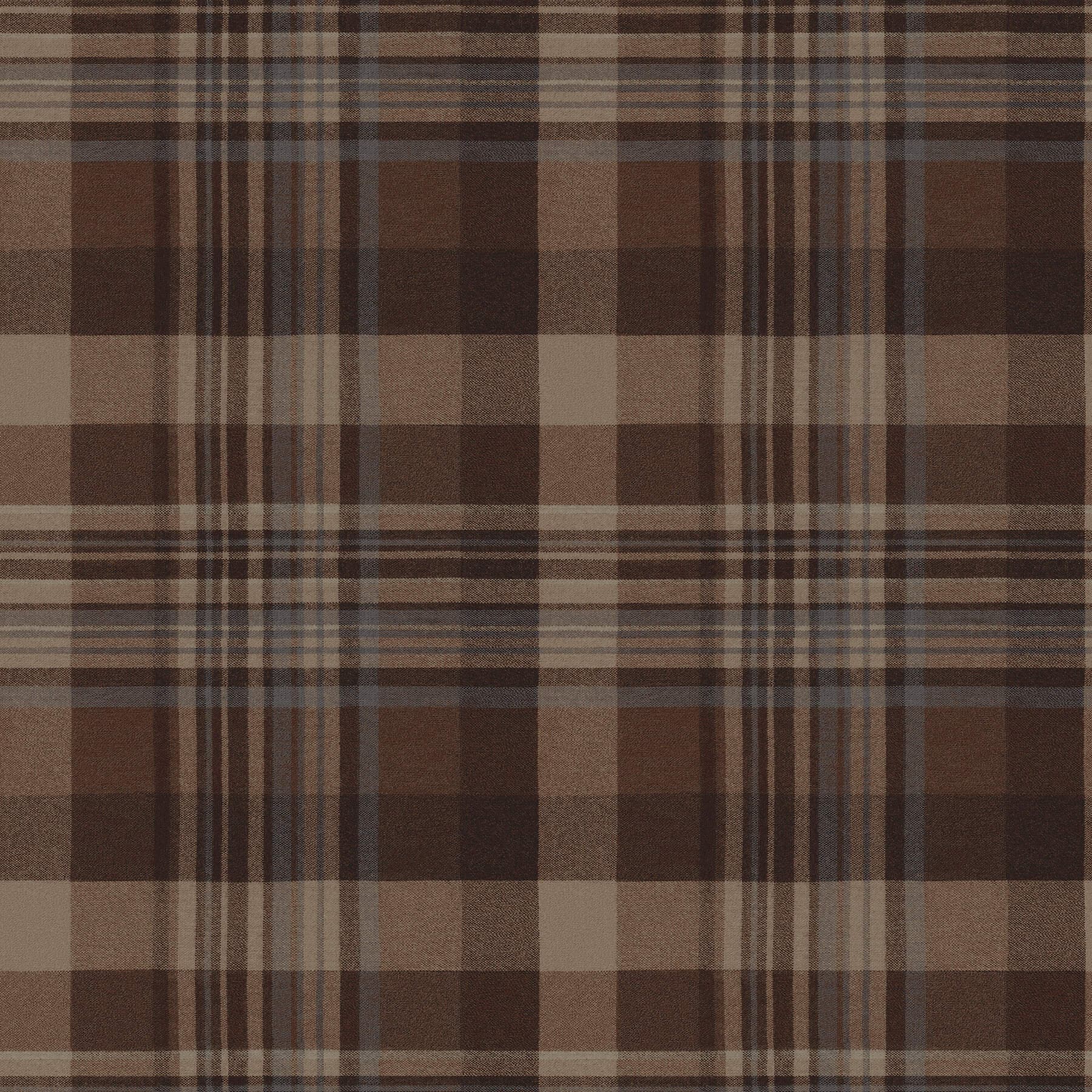 Dutton Plaid Rust Flannel Wallpaper