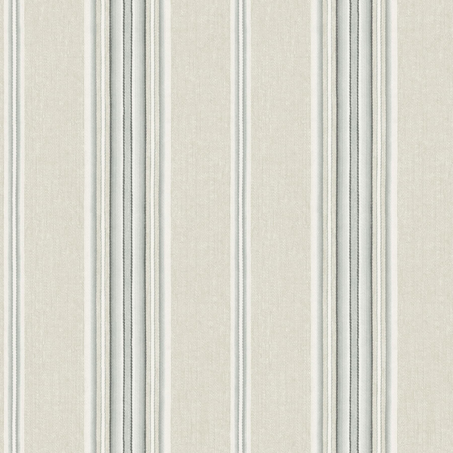Calvados Turquoise Linen Stripe Wallpaper
