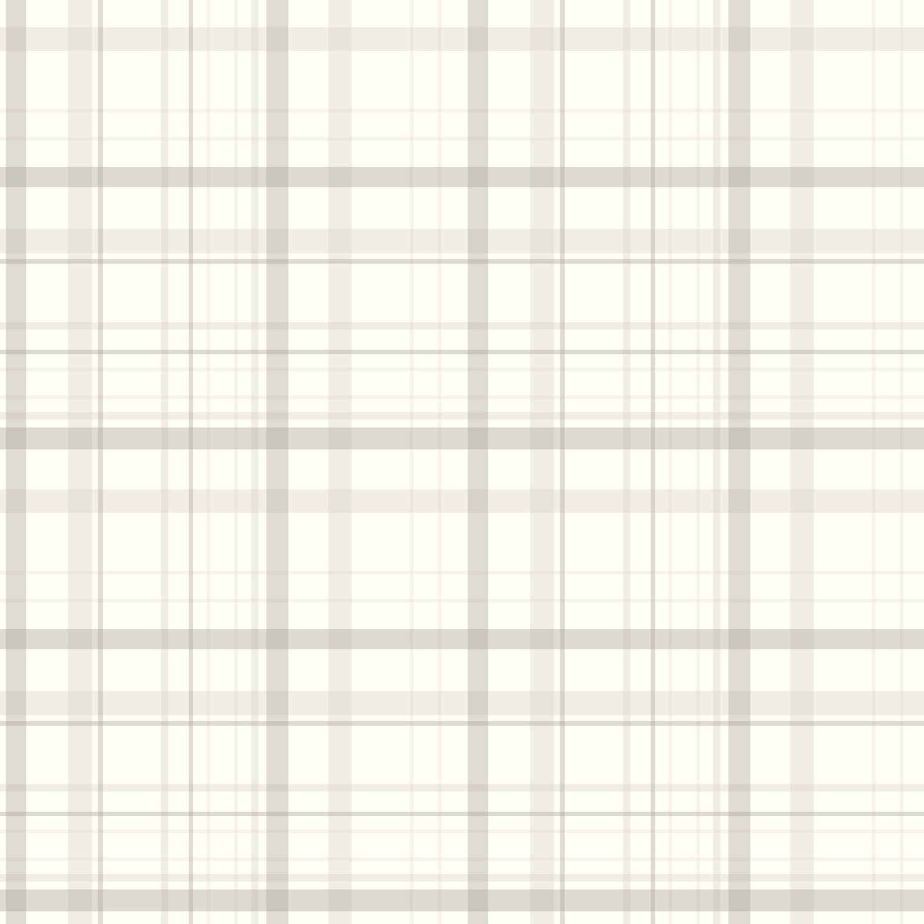 Burgess Light Grey Plaid Wallpaper