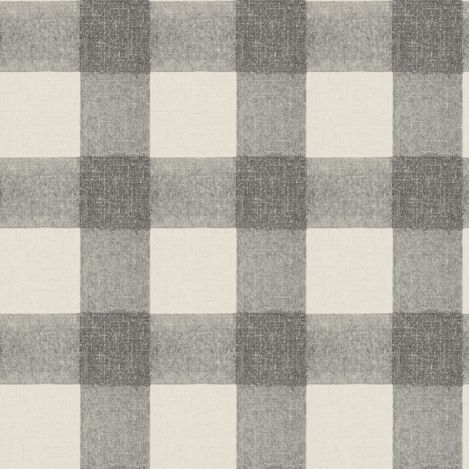 Thorpe Charcoal Plaid Wallpaper