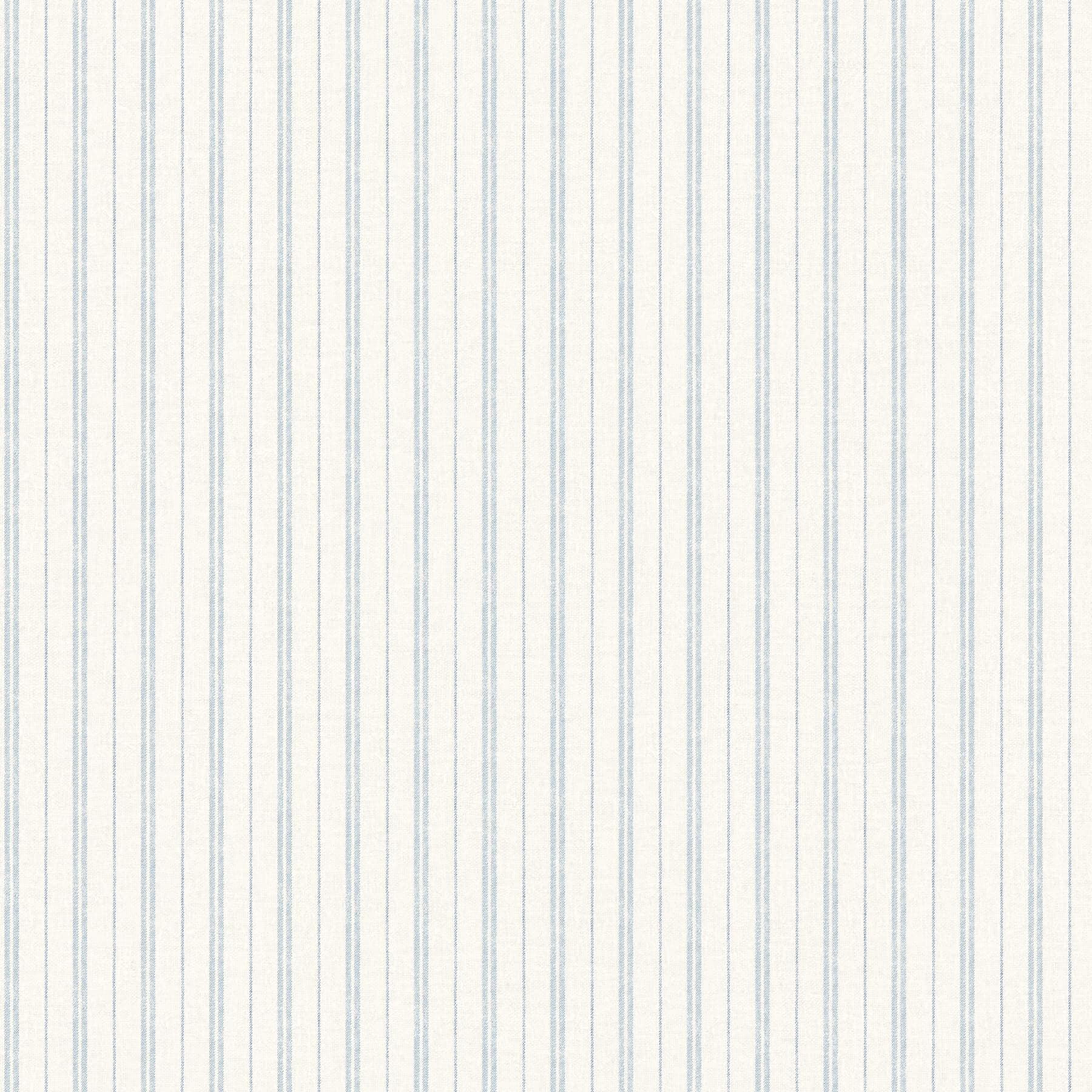 Harville Light Blue Double Stripe Wallpaper