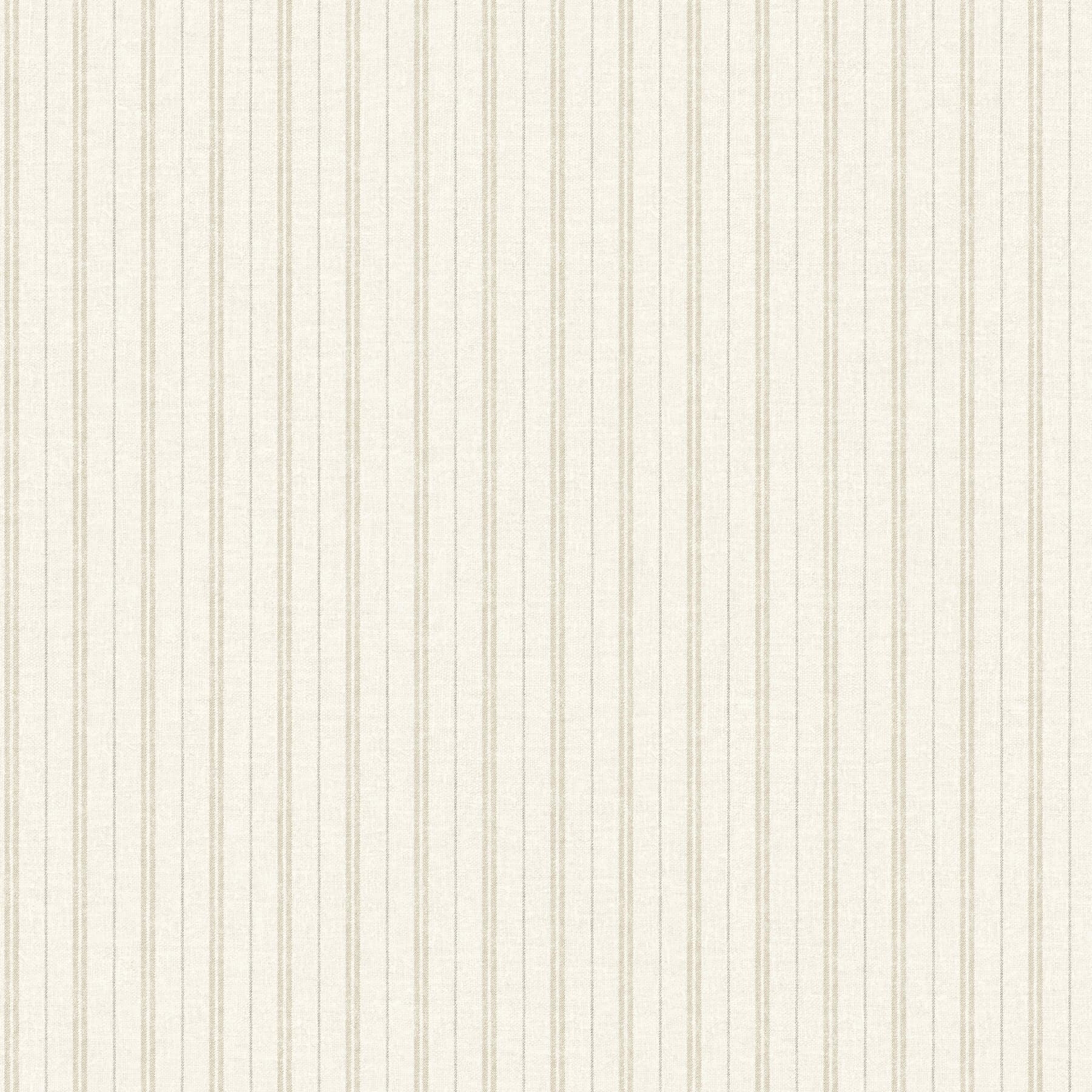 Harville Beige Double Stripe Wallpaper