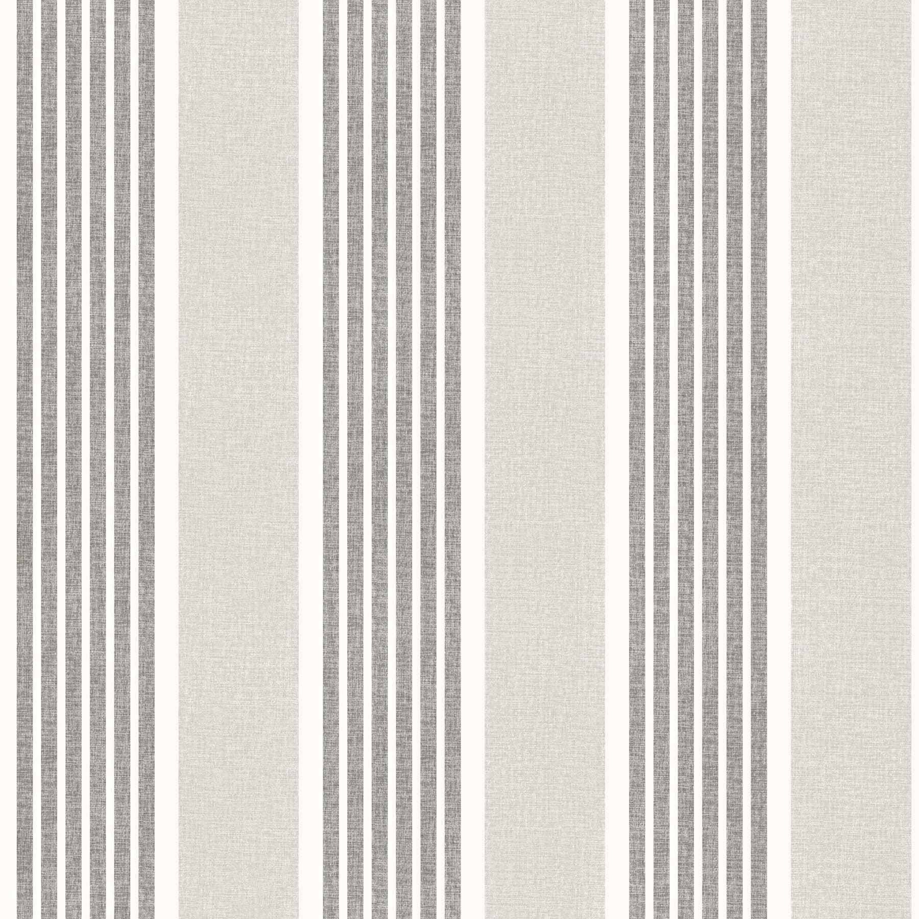 Bingley Charcoal Embellished Stripe Wallpaper