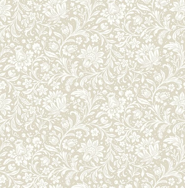 Hague Beige Floral Trail Wallpaper