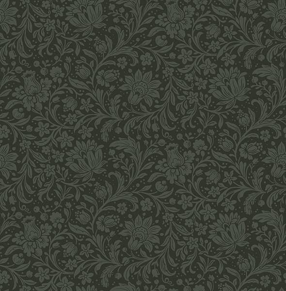 Hague Dark Green Floral Trail Wallpaper