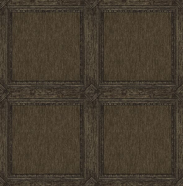Moorland Dark Brown Wood Panel Wallpaper