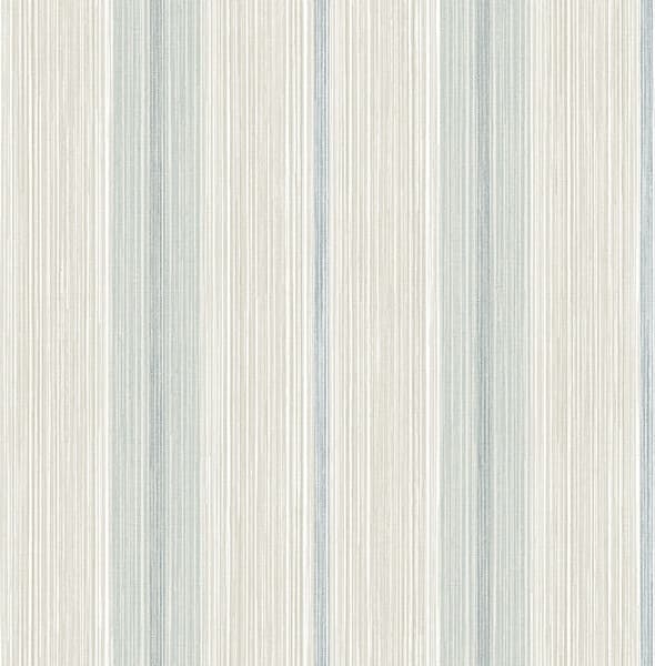 Ames Light Blue Linen Stripe Wallpaper