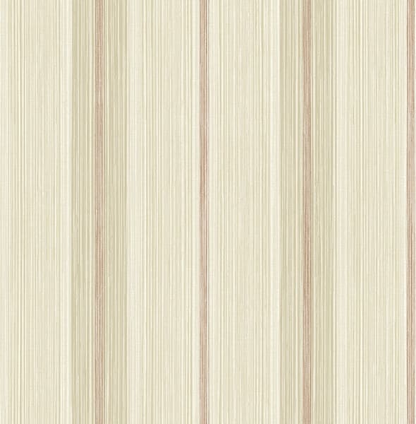 Ames Red Linen Stripe Wallpaper