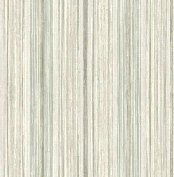 Ames Seafoam Linen Stripe Wallpaper