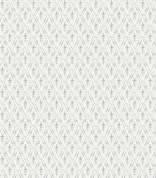 Tillie Blue Diamond Floral Wallpaper