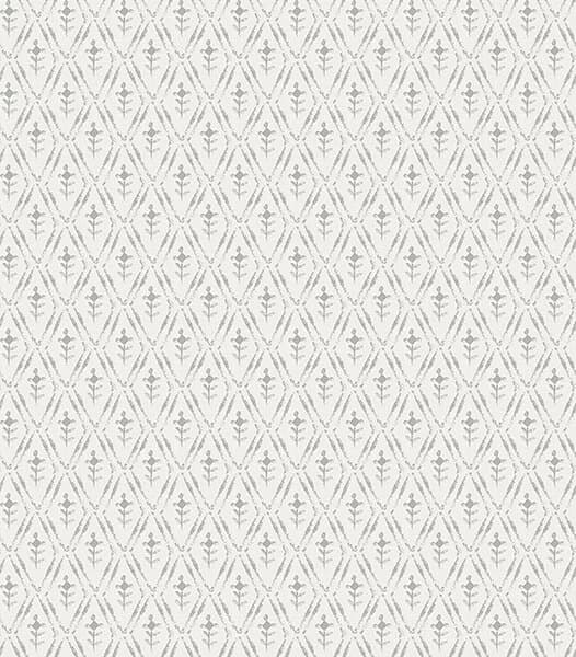 Tillie Grey Diamond Floral Wallpaper