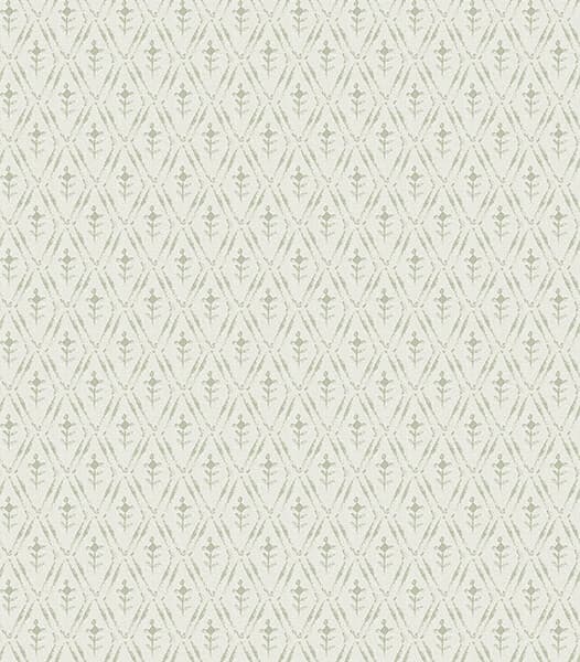 Tillie Sage Diamond Floral Wallpaper