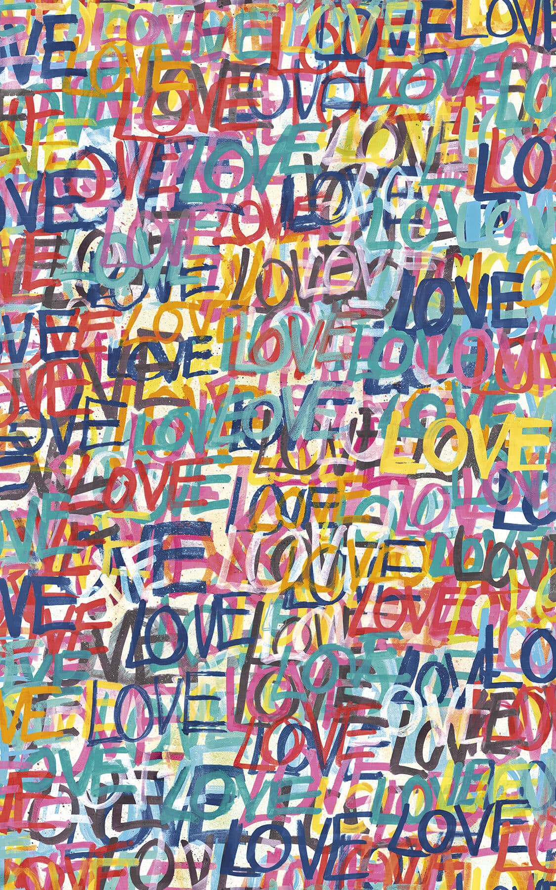 Indio Multicolor Love Scribble Wallpaper