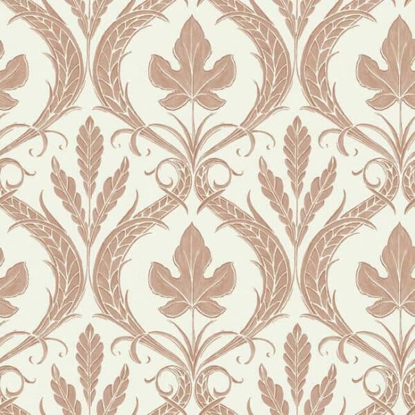 Adirondack Damask Wallpaper- Clay/Beige